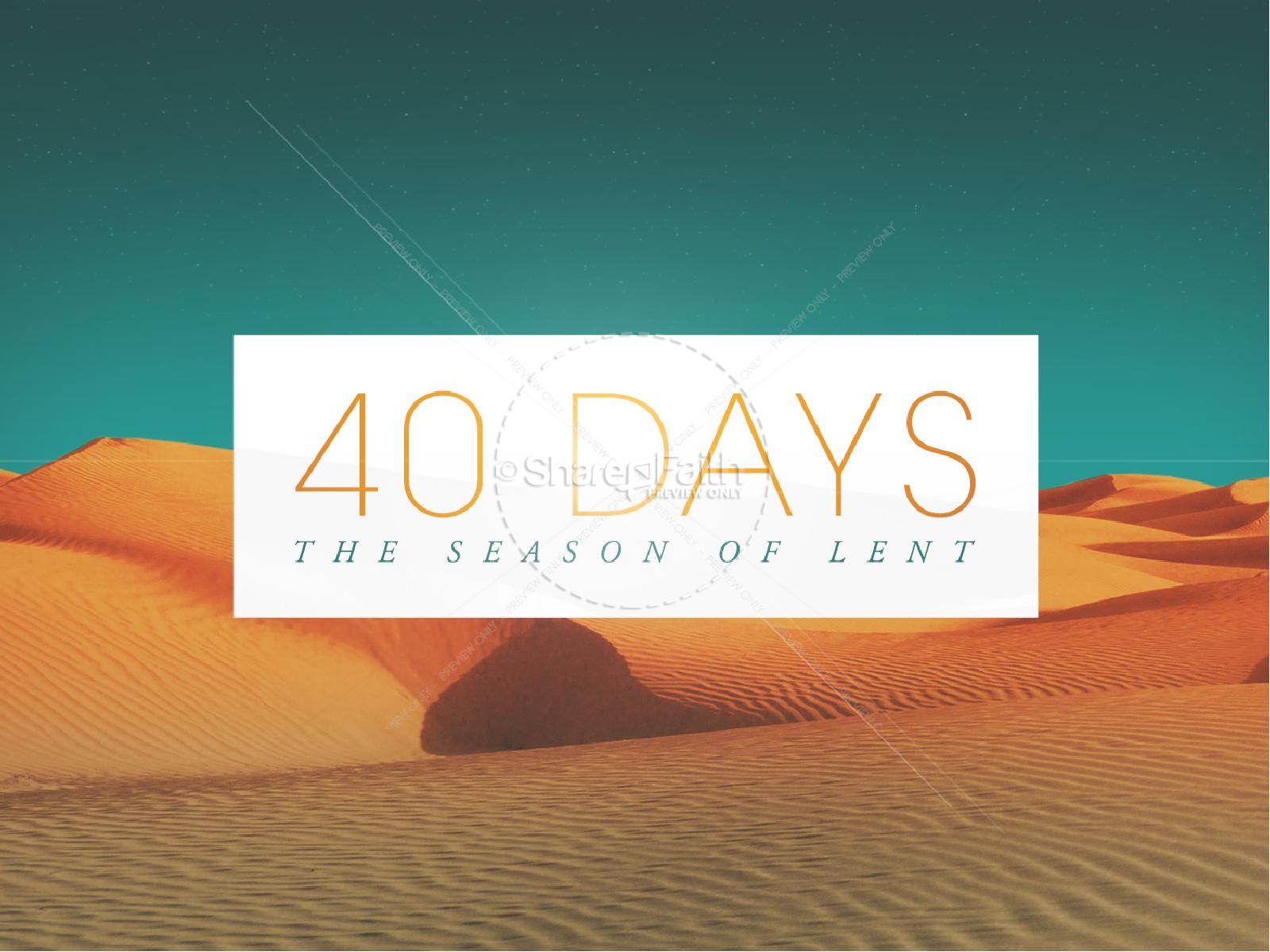 Forty Days of Lent Religious PowerPoint Thumbnail 1