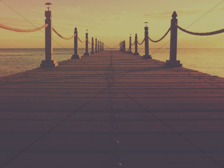 Pier Over the Water Christian Background Thumbnail Showcase
