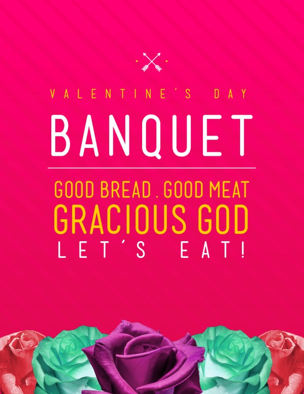 Valentine's Day Banquet Christian Flyer