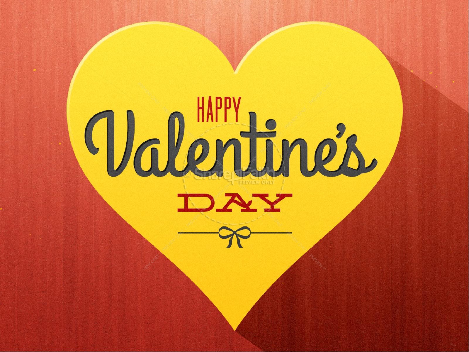 Happy Valentine's Day Greeting Ministry PowerPoint Thumbnail 1