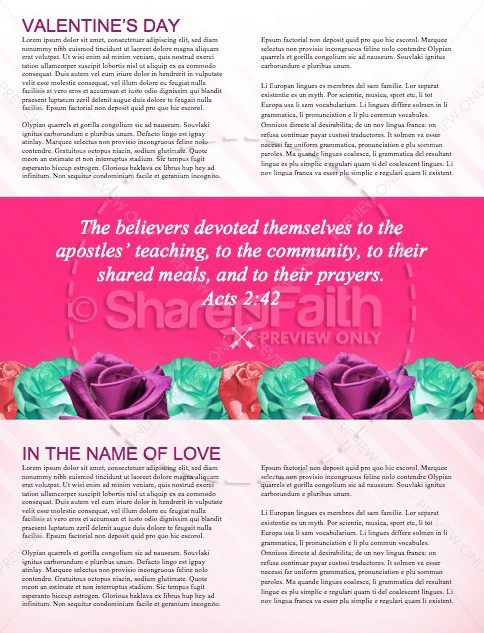 Valentine's Day Banquet Christian Newsletter | page 2