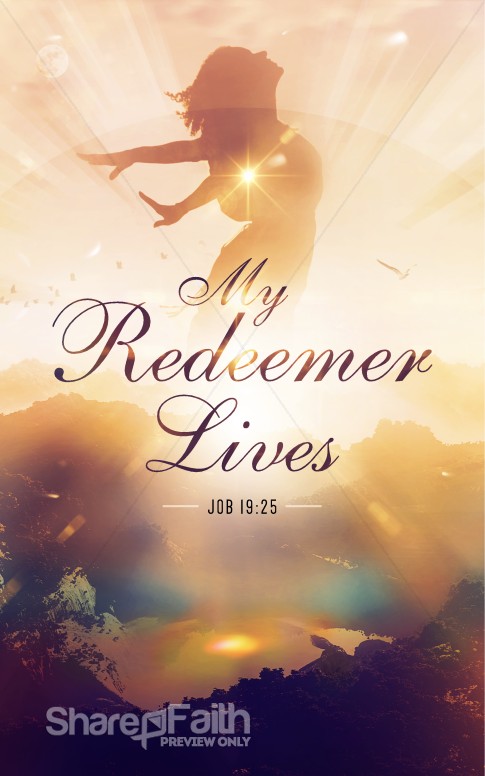 My Redeemer Lives Ministry Bulletin | Sermon Bulletin Covers