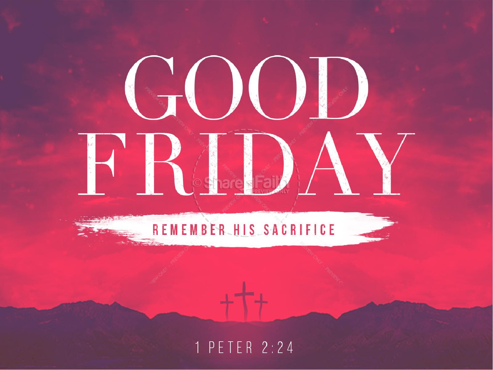 Good Friday Healed Christian PowerPoint  Thumbnail 1