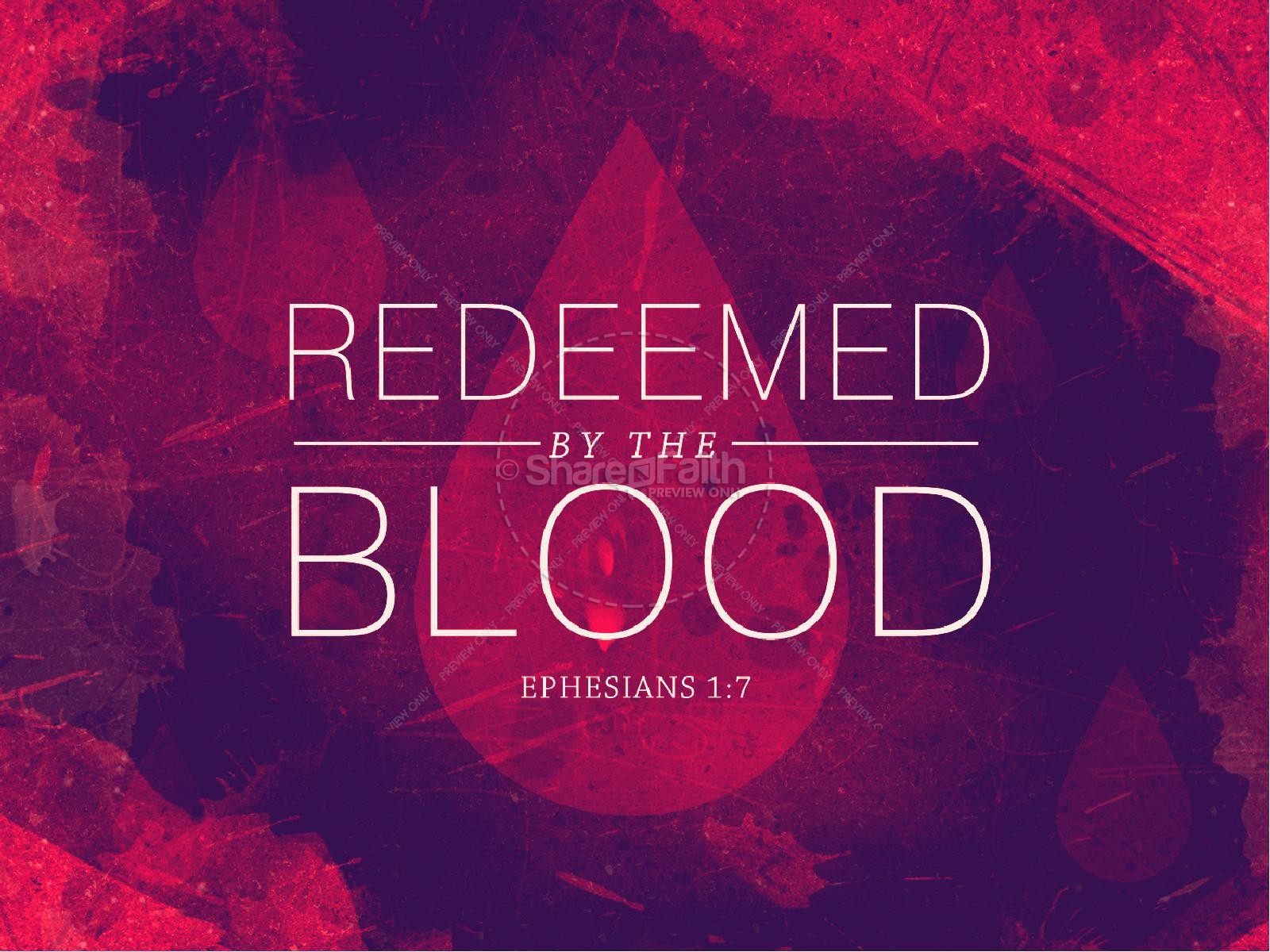 Redeemed by the Blood Religious PowerPoint Thumbnail 1