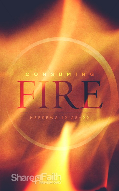 Consuming Fire Christian Bulletin | Sermon Bulletin Covers