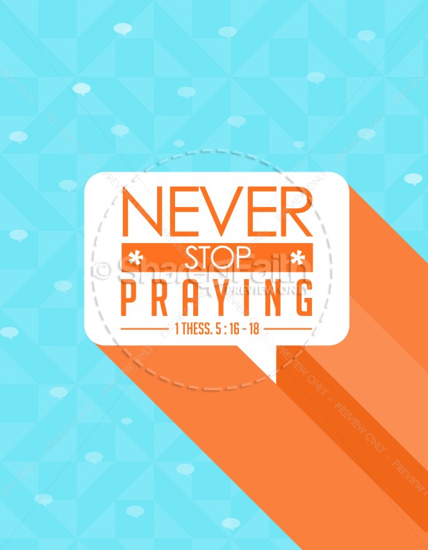 Never Stop Praying Ministry Flyer Thumbnail Showcase