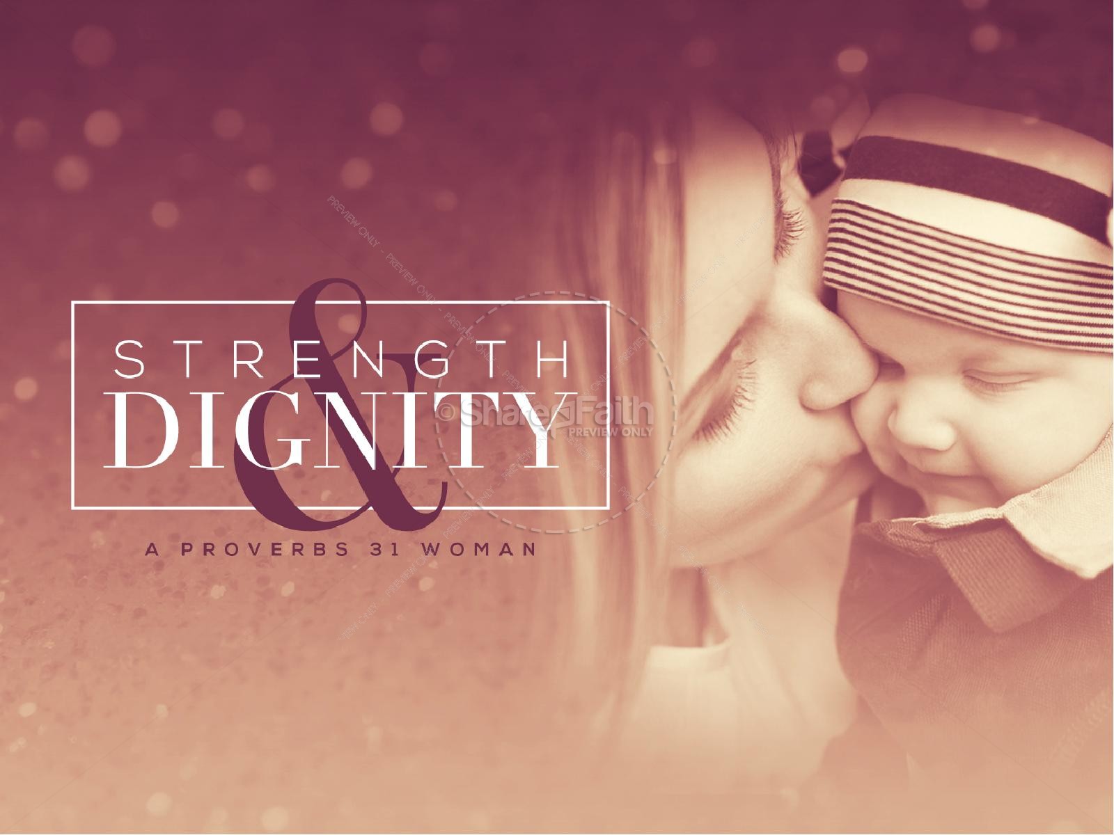 Strength and Dignity Christian PowerPoint Thumbnail 1