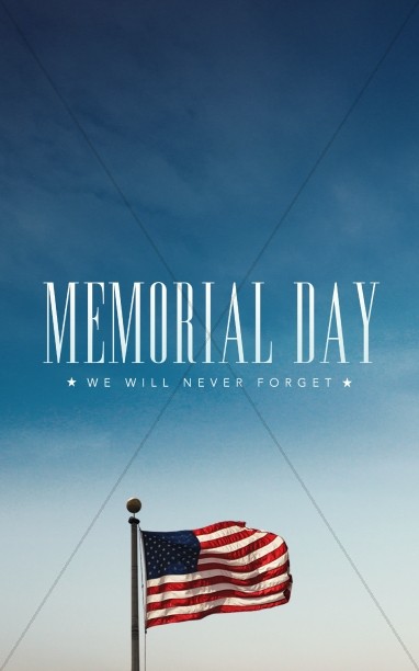 Memorial Day Never Forget Ministry Bulletin Thumbnail Showcase