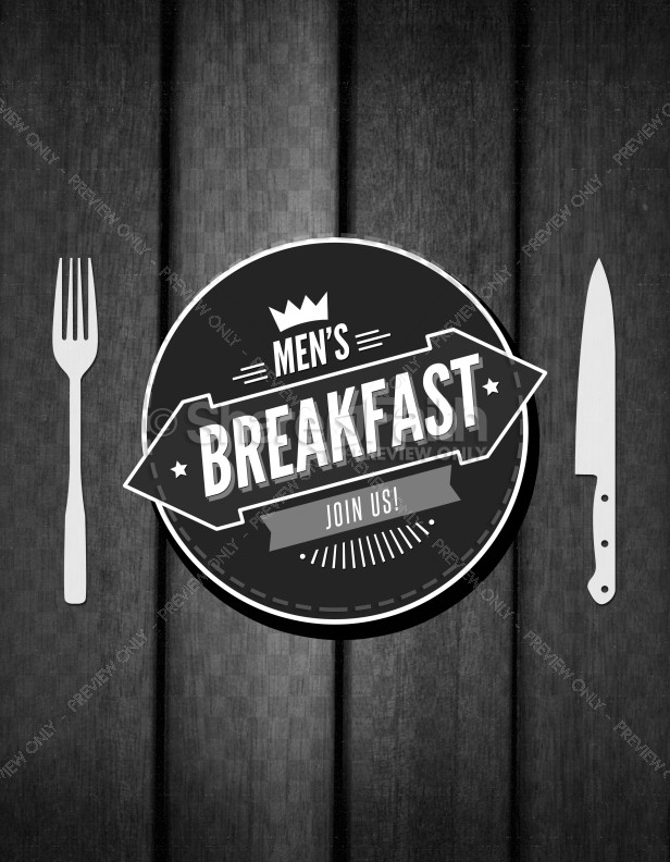 Men's Breakfast Church Flyer Thumbnail Showcase