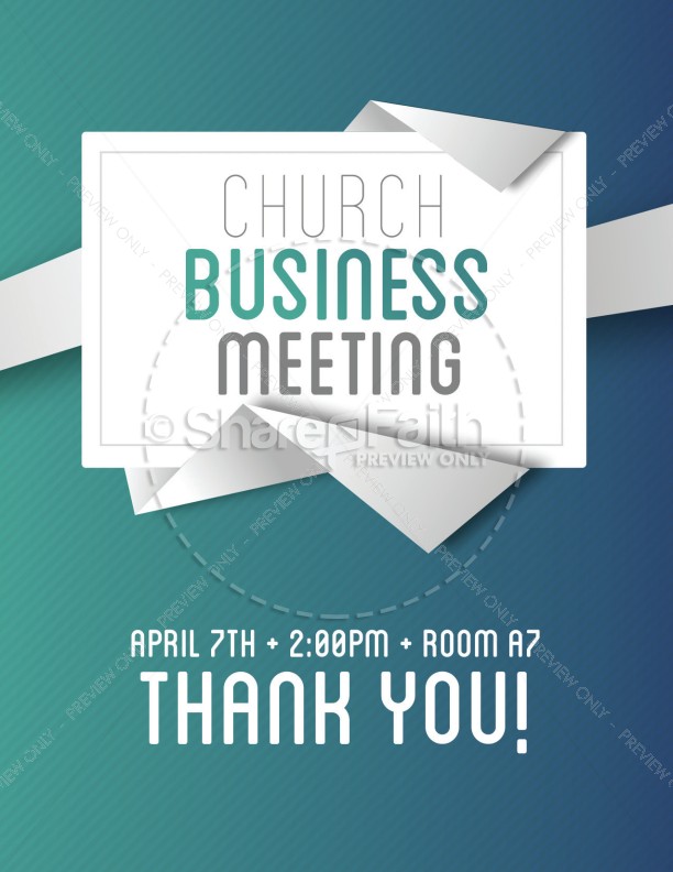 Church Business Meeting Flyer Thumbnail Showcase