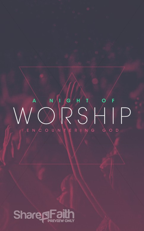 Night of Worship Church Bulletin | Sermon Bulletin Covers