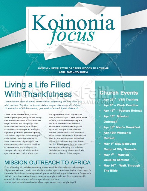 Springtime Church Newsletter  Thumbnail Showcase
