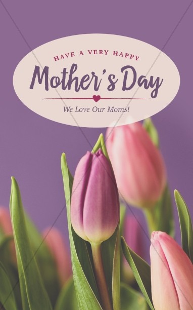 Mother's Day Tulips Religious Bulletin Thumbnail Showcase