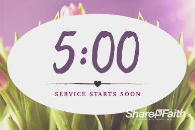 Pink Tulip Mother S Day Christian Five Minute Countdown Timer Church Countdown Timers