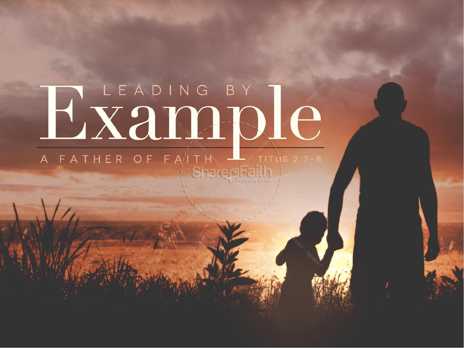 Leading by Example Father's Day Church PowerPoint  Thumbnail 1
