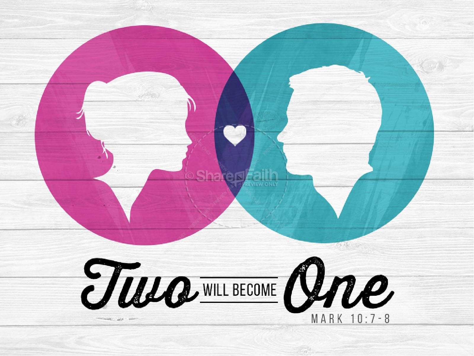 Two Will Become One Christian PowerPoint Template