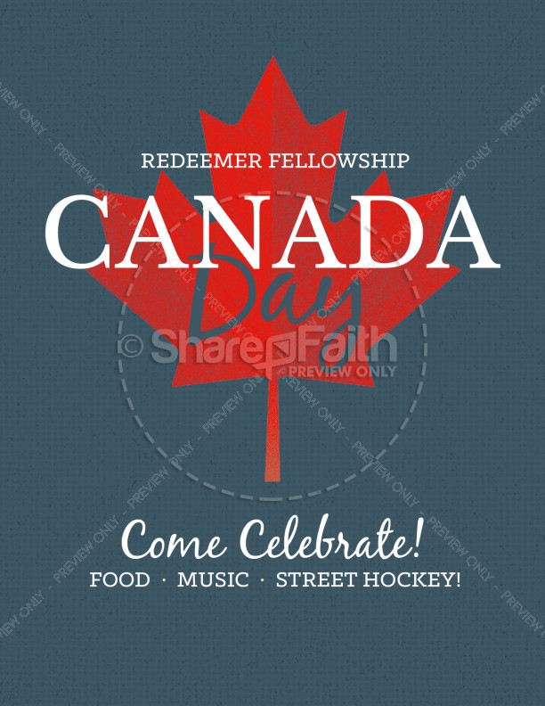 Canada Day Church Flyer Thumbnail Showcase