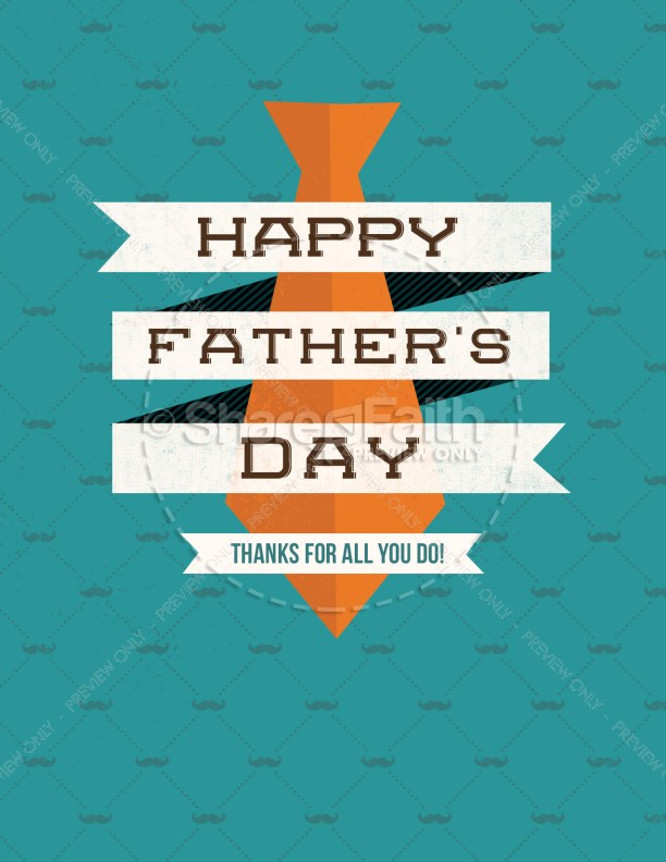 Father's Day Thanks Christian Flyer Thumbnail Showcase