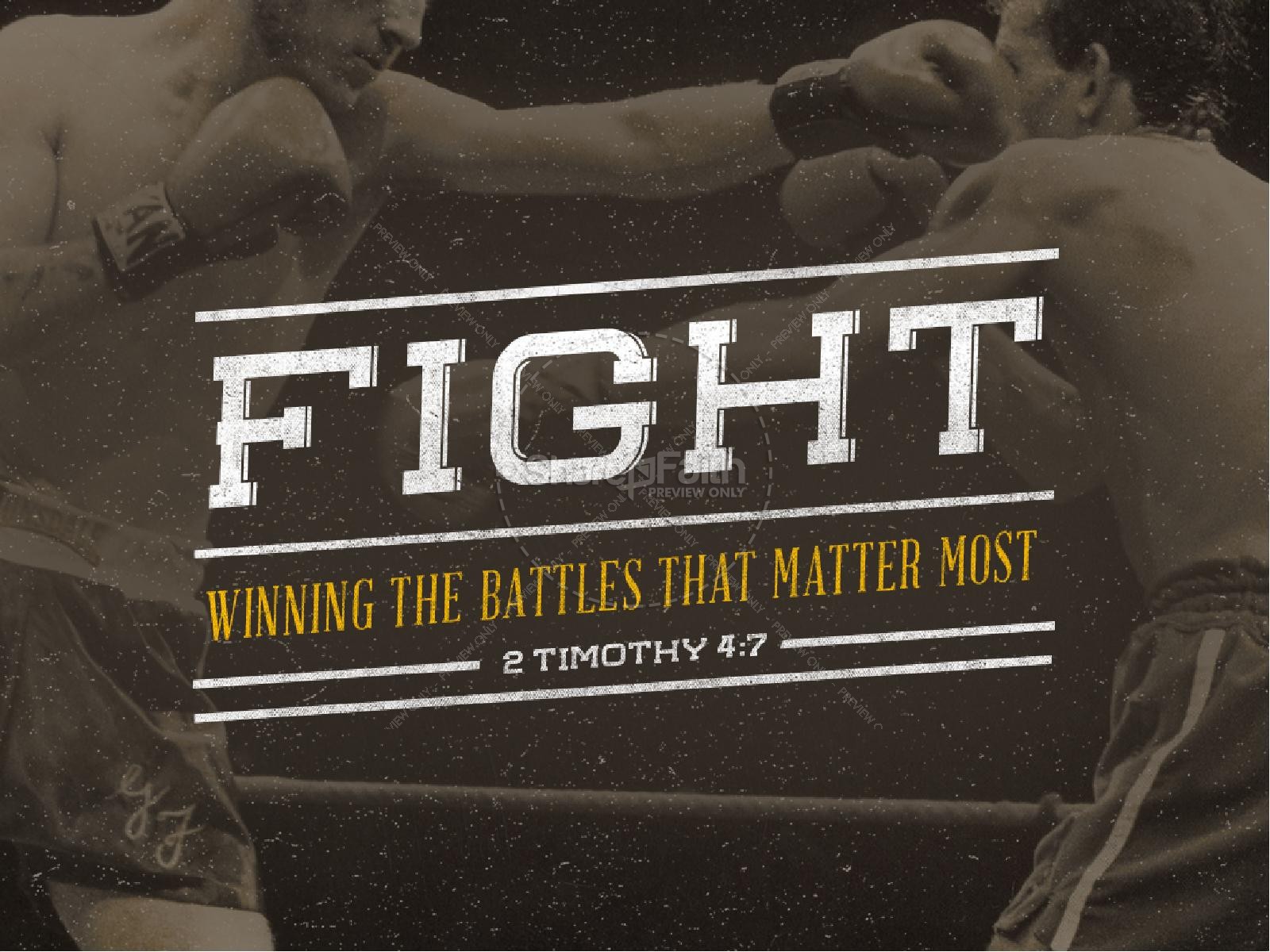 Fight the Good Fight Ministry PowerPoint Thumbnail 1