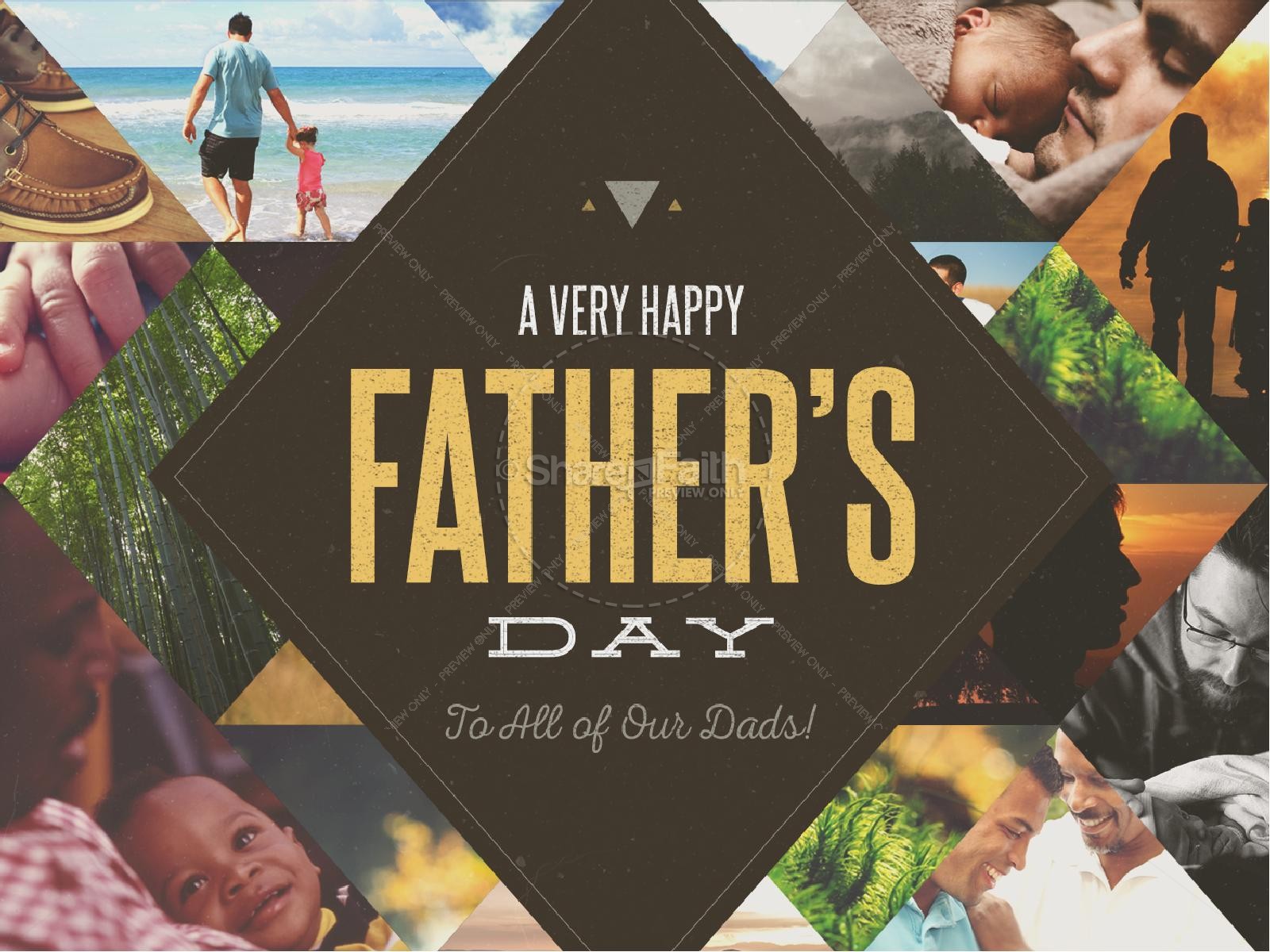 Happy Father's Day All Dads Christian PowerPoint Thumbnail 1