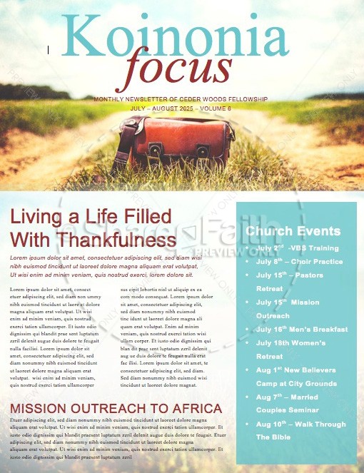 The Journey Ministry Newsletter Thumbnail Showcase