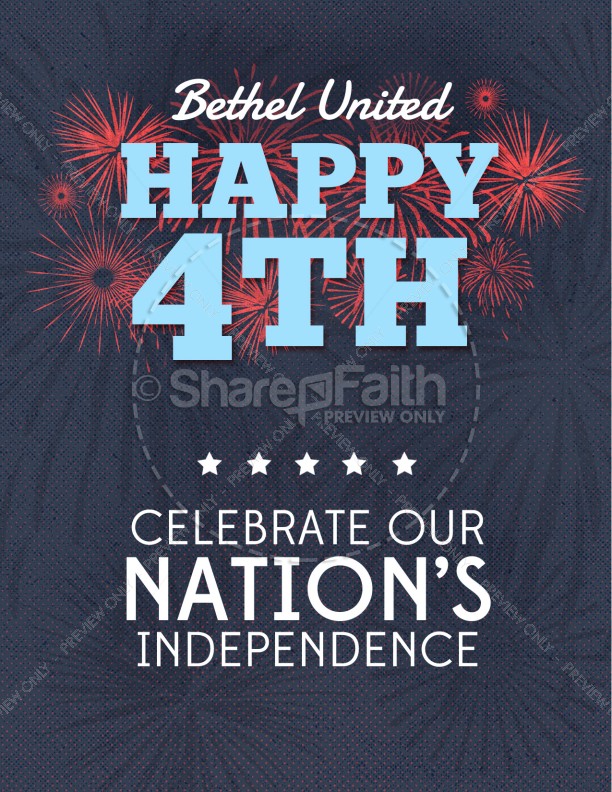 Happy Fourth of July Religious Flyer Thumbnail Showcase