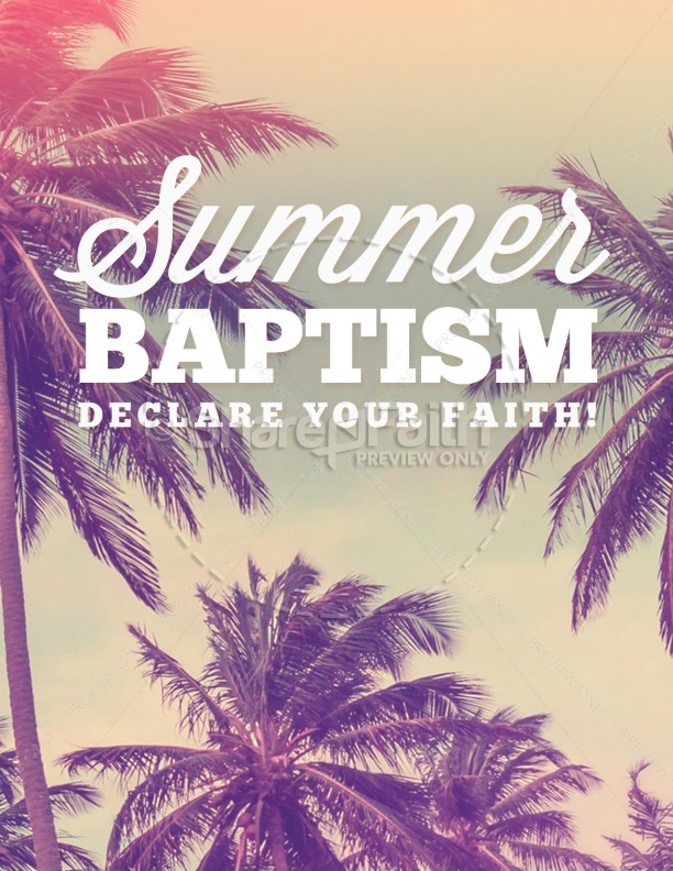 Summer Baptism Ministry Flyer Thumbnail Showcase