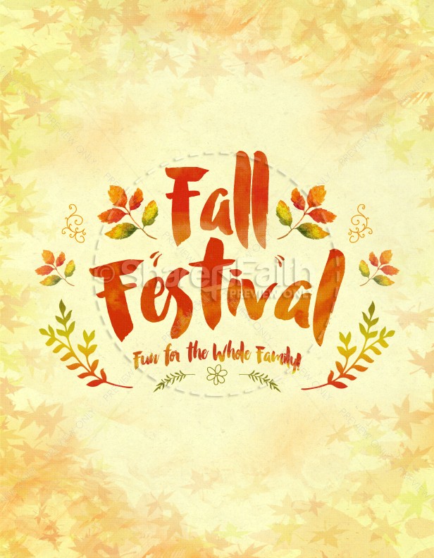 Fall Festival Family Fun Religious Flyer Thumbnail Showcase