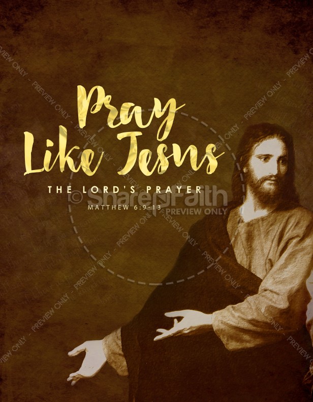 Pray Like Jesus Ministry Flyer Thumbnail Showcase