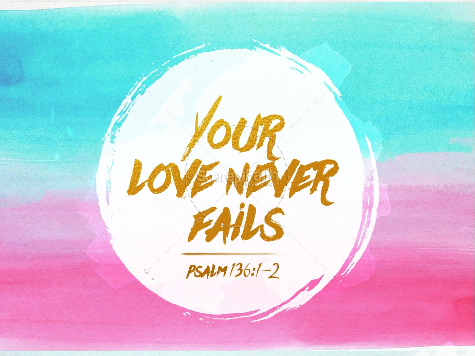 Your Love Never Fails Christian PowerPoint | slide 1