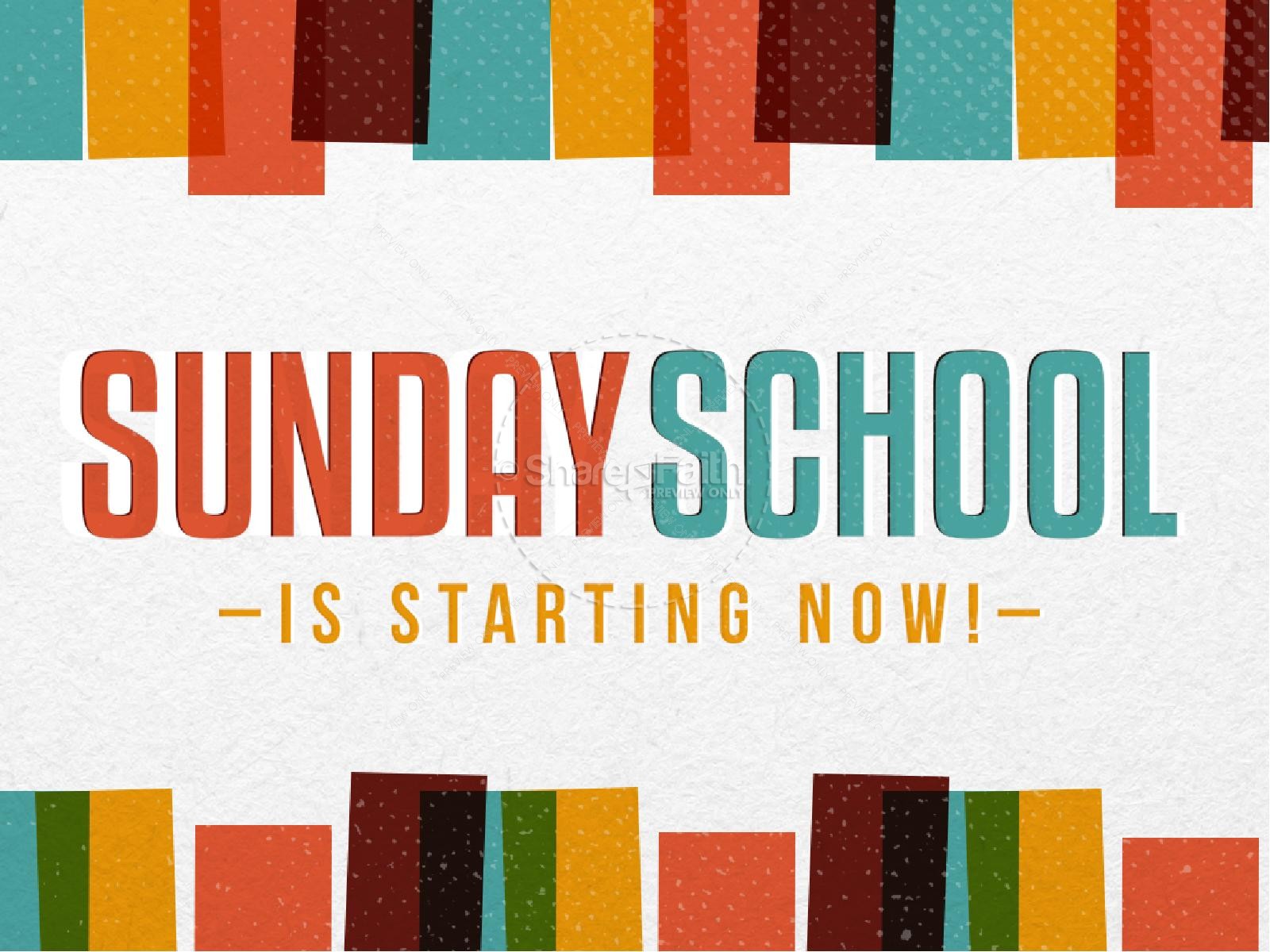 Sunday School is Starting Now Church PowerPoint Thumbnail 1
