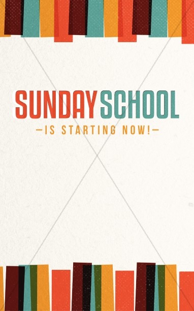 Sunday School is Starting Now Church Bulletin Thumbnail Showcase