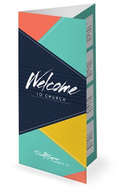 Geometric Summer Ministry Trifold Bulletin