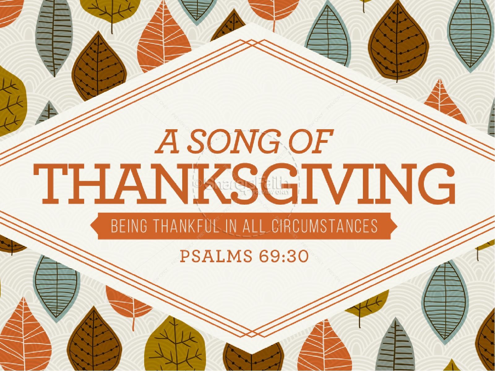 A Song of Thanksgiving Christian PowerPoint