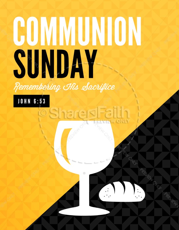 Communion Sunday Remember Ministry Flyer Thumbnail Showcase