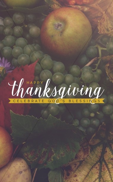 Thanksgiving Celebrate God's Blessing Religious Bulletin Thumbnail Showcase