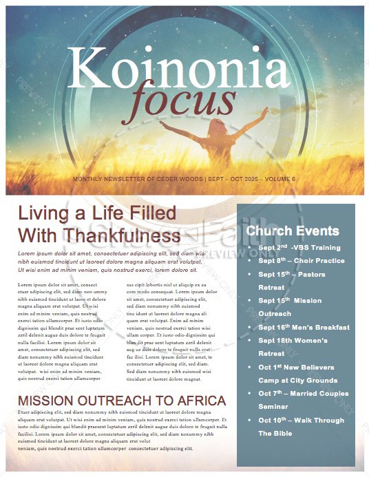 We Give You Thanks Christian Newsletter Thumbnail Showcase
