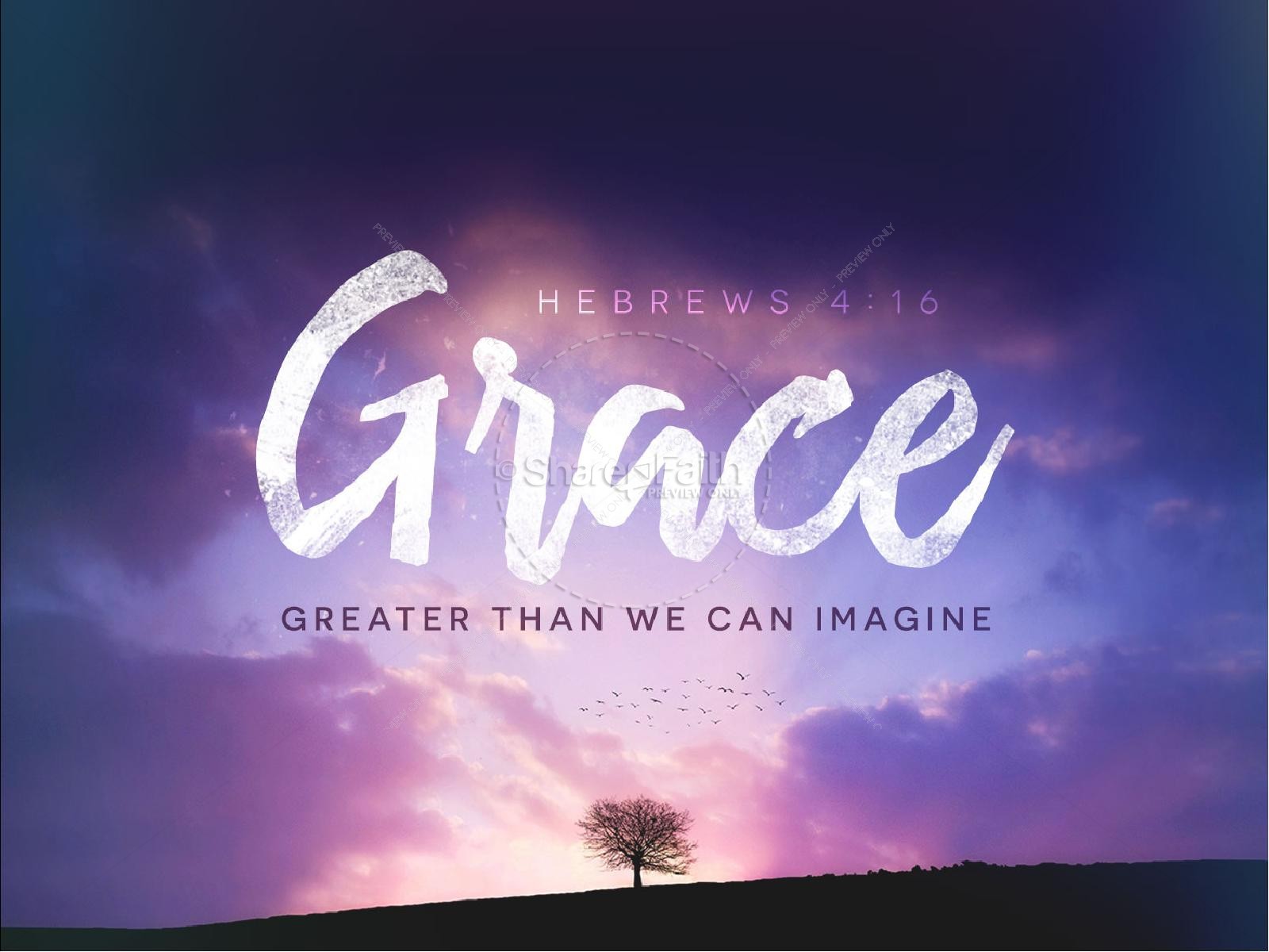 Grace Greater Than We Can Imagine Church PowerPoint Thumbnail 1