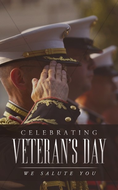Celebrating Veterans Day We Salute You Church Bulletin Thumbnail Showcase