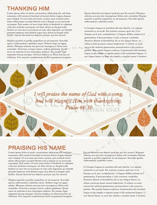 A Song of Thanksgiving Christian Newsletter | page 2