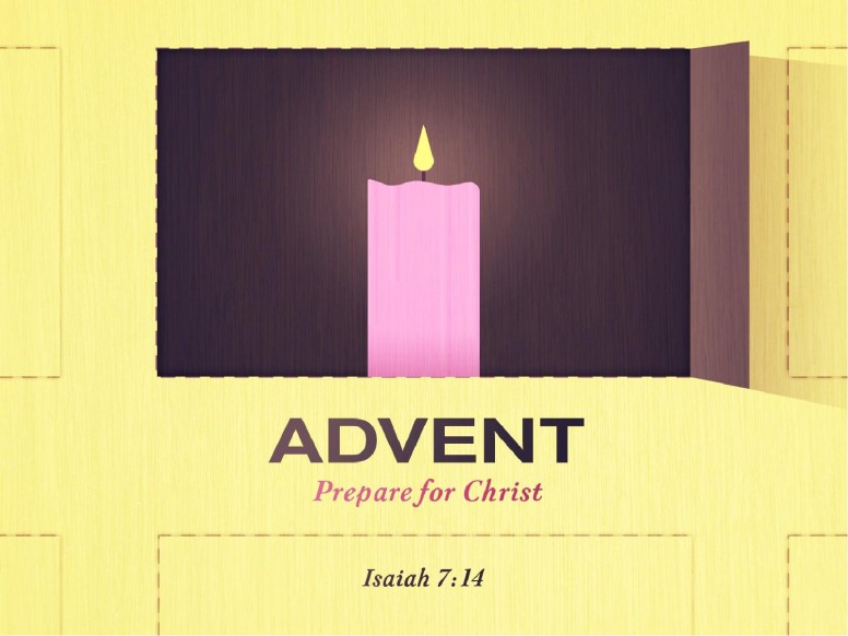 Advent Candle in Window Religious PowerPoint