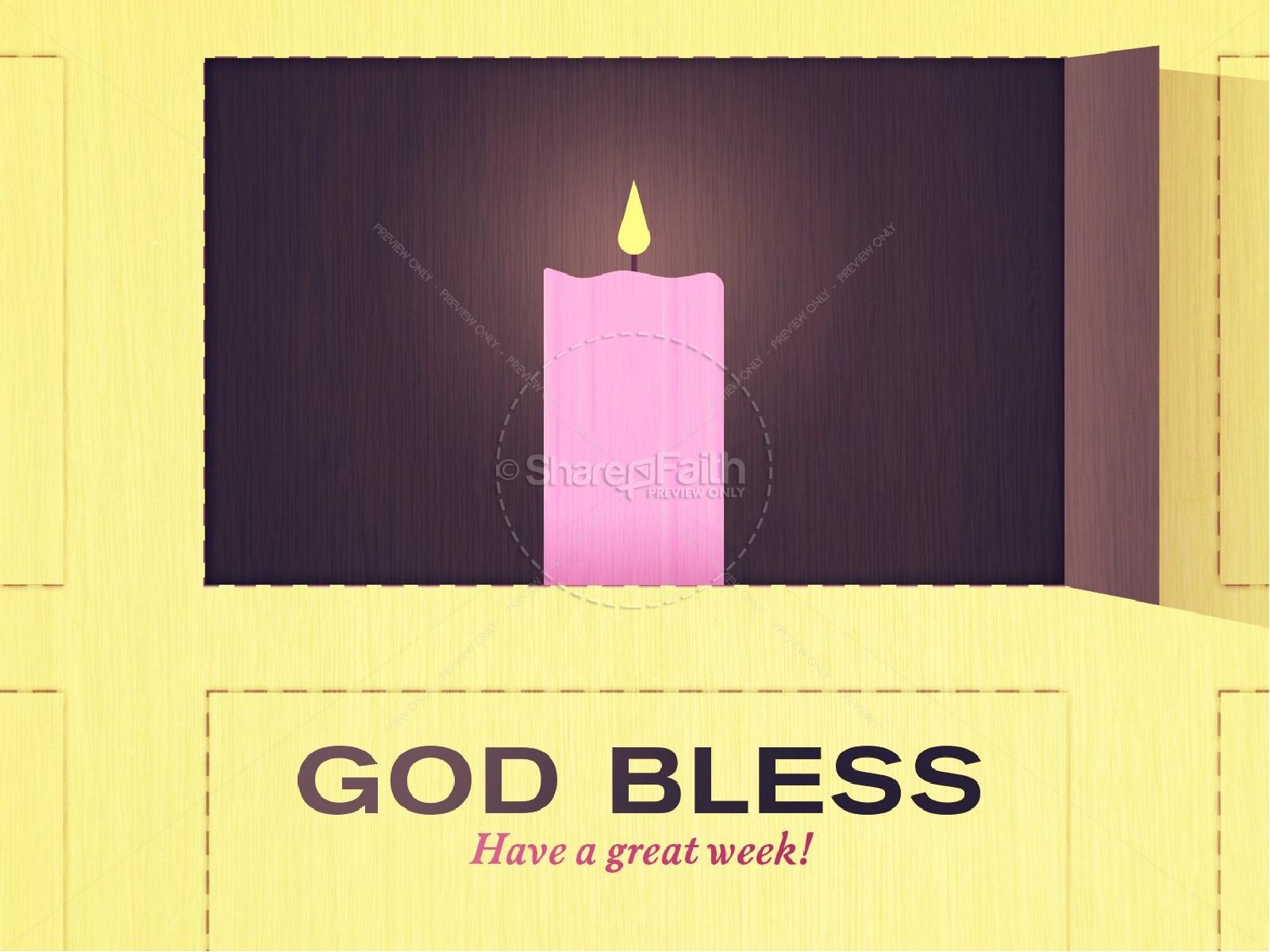 Advent Candle in Window Religious PowerPoint Thumbnail 5