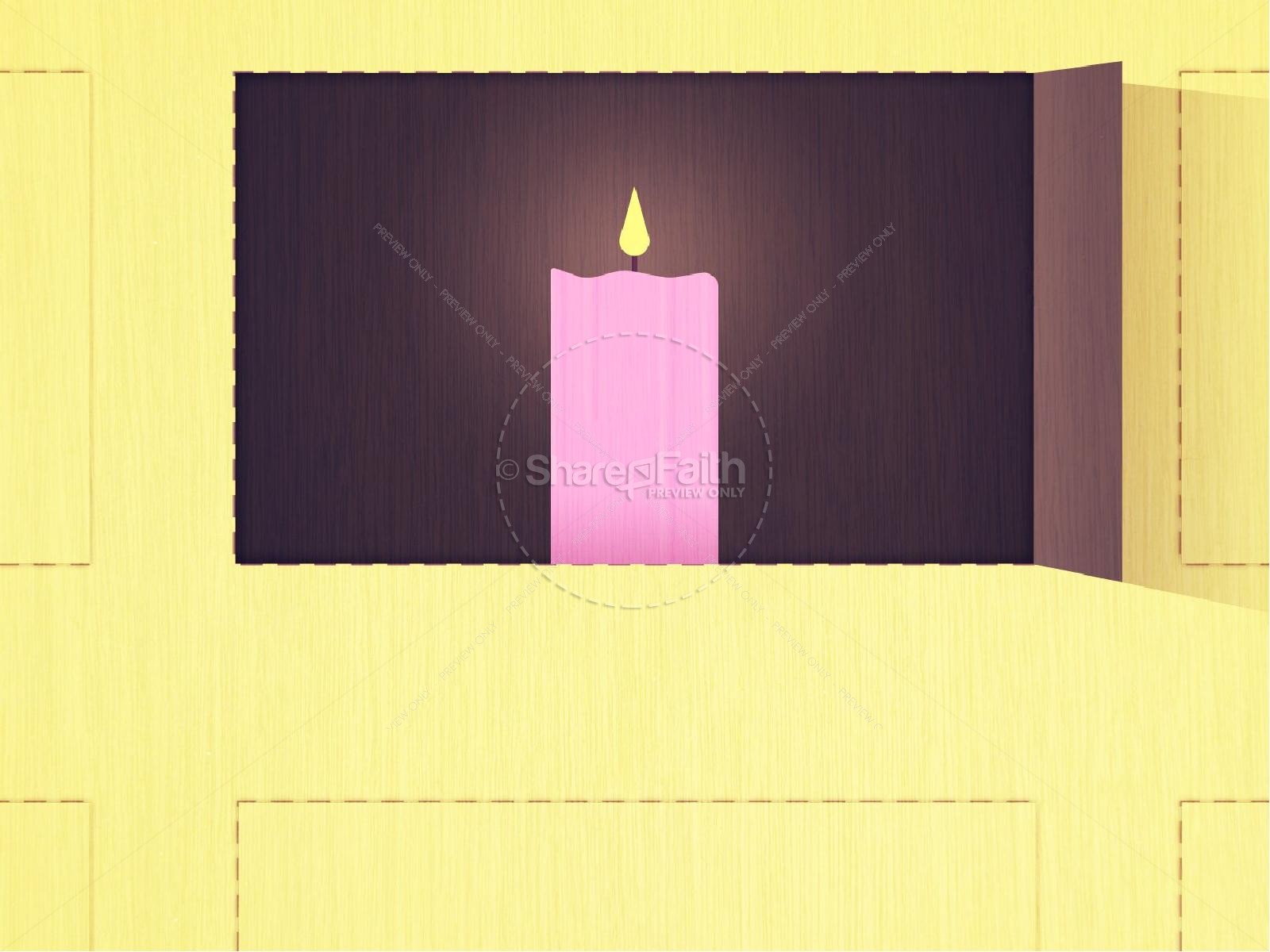 Advent Candle in Window Religious PowerPoint Thumbnail 6