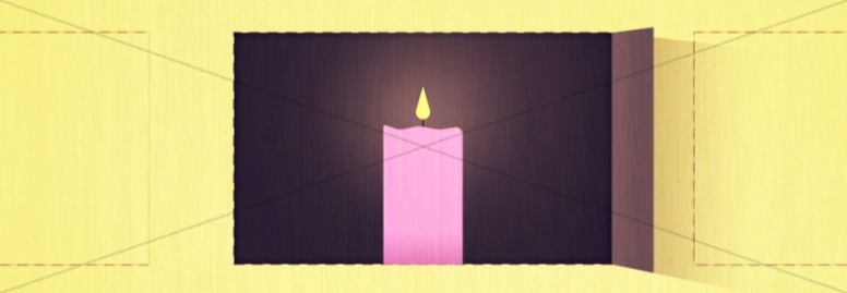 Advent Candle in Window Religious Website Banner Thumbnail Showcase