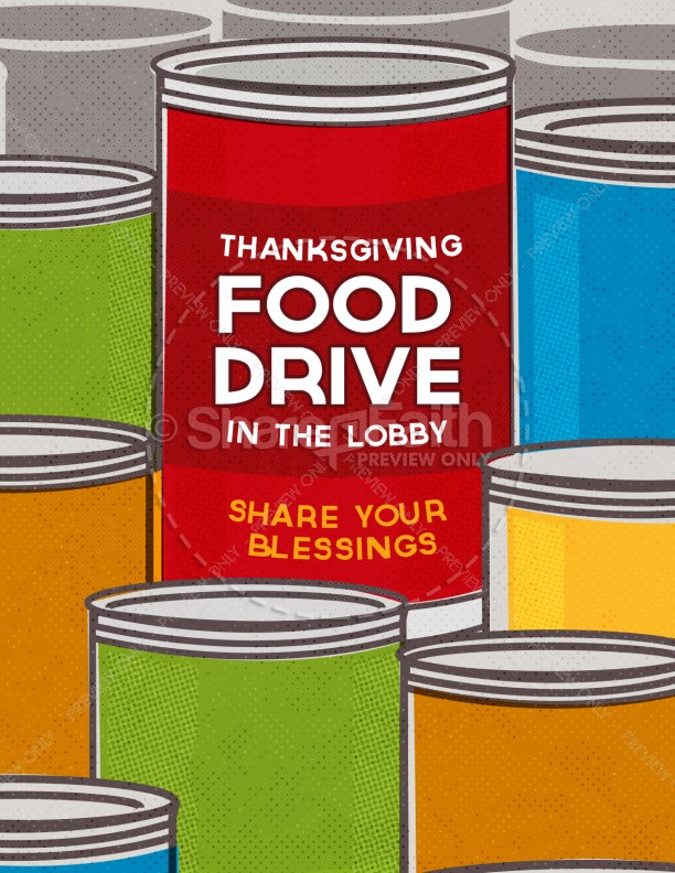 Thanksgiving Food Drive Religious Flyer Thumbnail Showcase