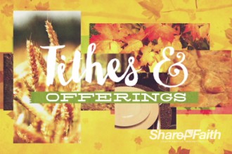 Thanksgiving Fall Christian Tithes and Offerings Video Loop | Church ...