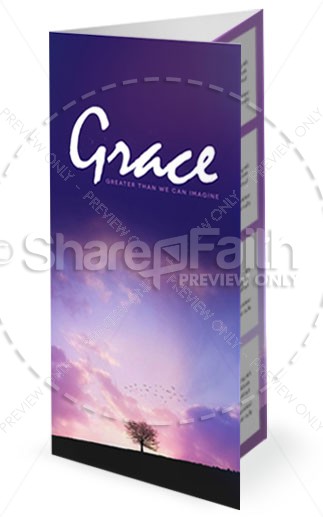 Grace Greater Than We Can Imagine Church Trifold Bulletin Thumbnail Showcase