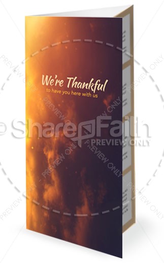 Thankful in All Things Religious Trifold Bulletin Thumbnail Showcase
