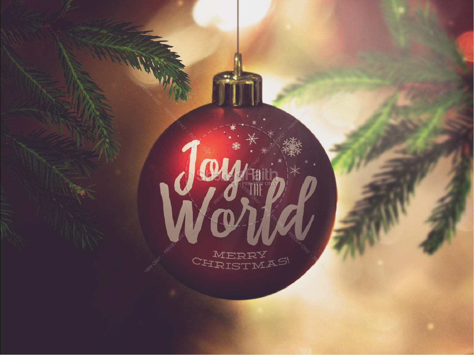 Joy to the World Christmas PowerPoint  Template