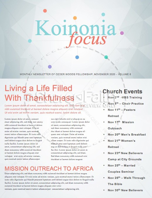 Community Groups Ministry Newsletter Thumbnail Showcase